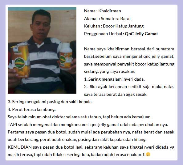 bocor katup jantung bapak khaidirman sudah membaik