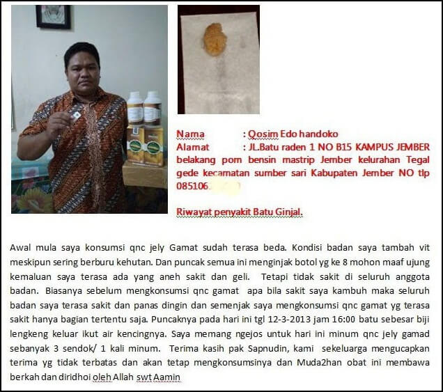 kisah bapak qosim edo handoko batu ginjal sebesar klengkeng keluar ikut kencing