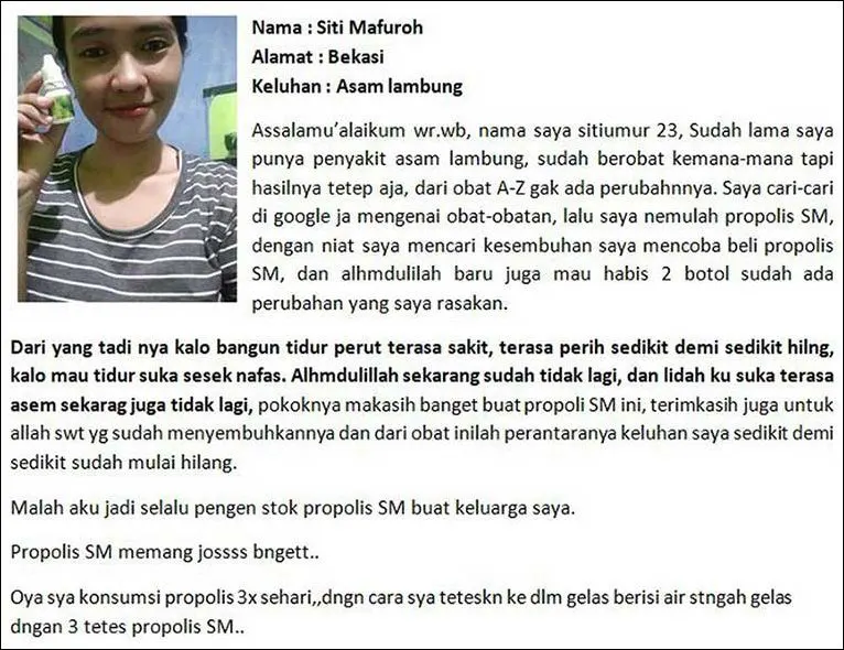 testimoni propolis sm mbak siti mafuroh