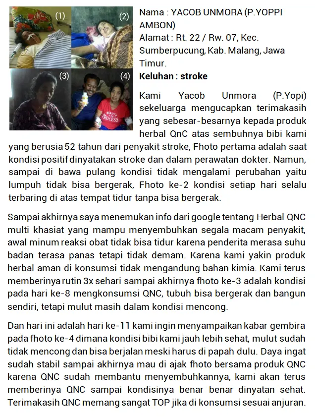 pengalaman minum qnc jelly gamat ibu yacob unmora